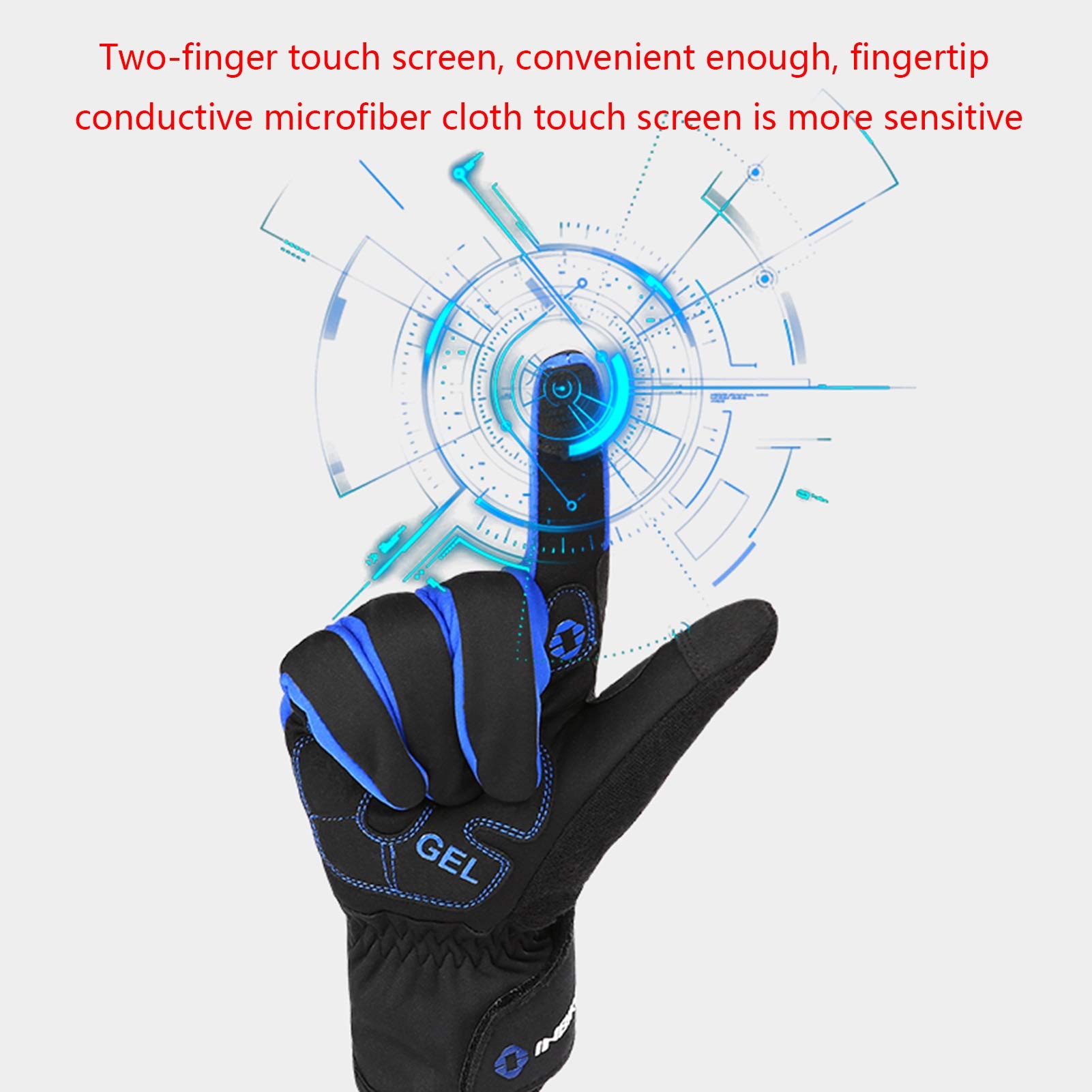Winter Touch Screen Gloves for Running & Cycling - Windproof, Anti-Slip Sports Gloves - Unisex Thermal Gloves (Black, XXL) - Perfect for Outdoor Activities, Jogging & Cold Weather Commutes