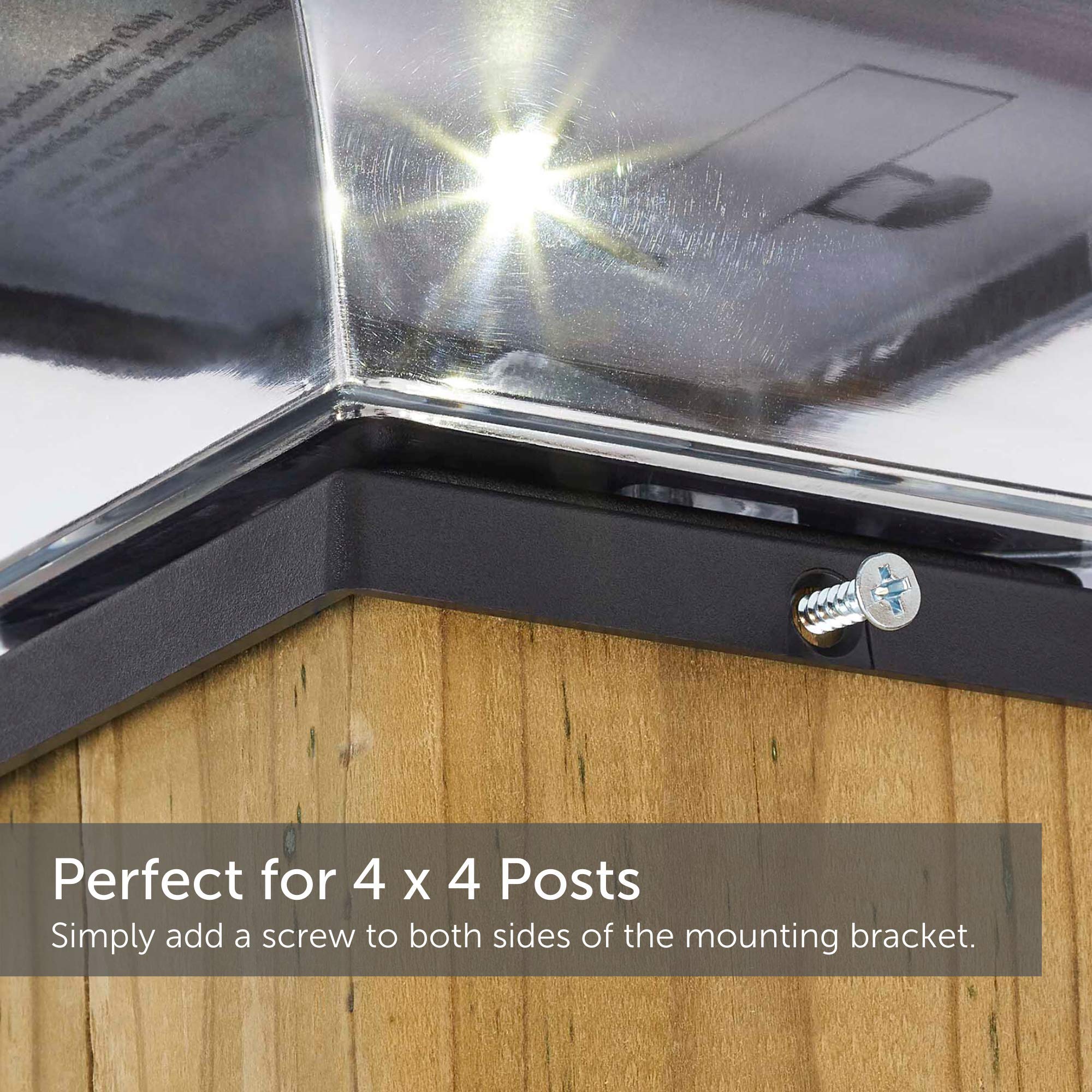NOMA Solar Post Lights - Waterproof Outdoor Cap Lights for 4x4 Wooden Posts, Deck, Patio, Garden, Fence Decor | Cool White LED Solar Lights (8-Pack, Black) - Perfect for Pathway Lighting & Backyard Ambience