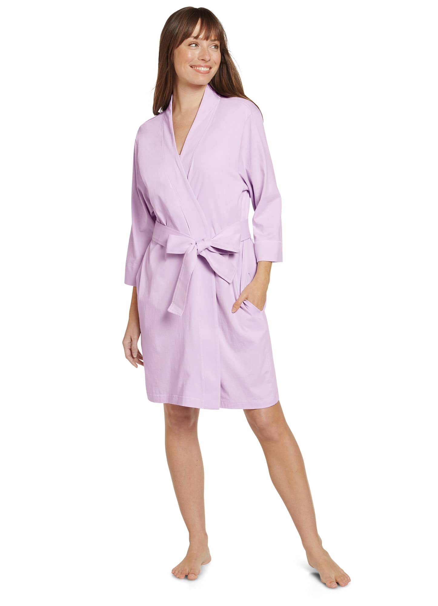 Jockey Women's 100% Cotton Sleepwear Short Robe - Comfortable Lounge Wear for Home, Spa & Relaxation | Soft Everyday Essential Sleep Shirt for Women