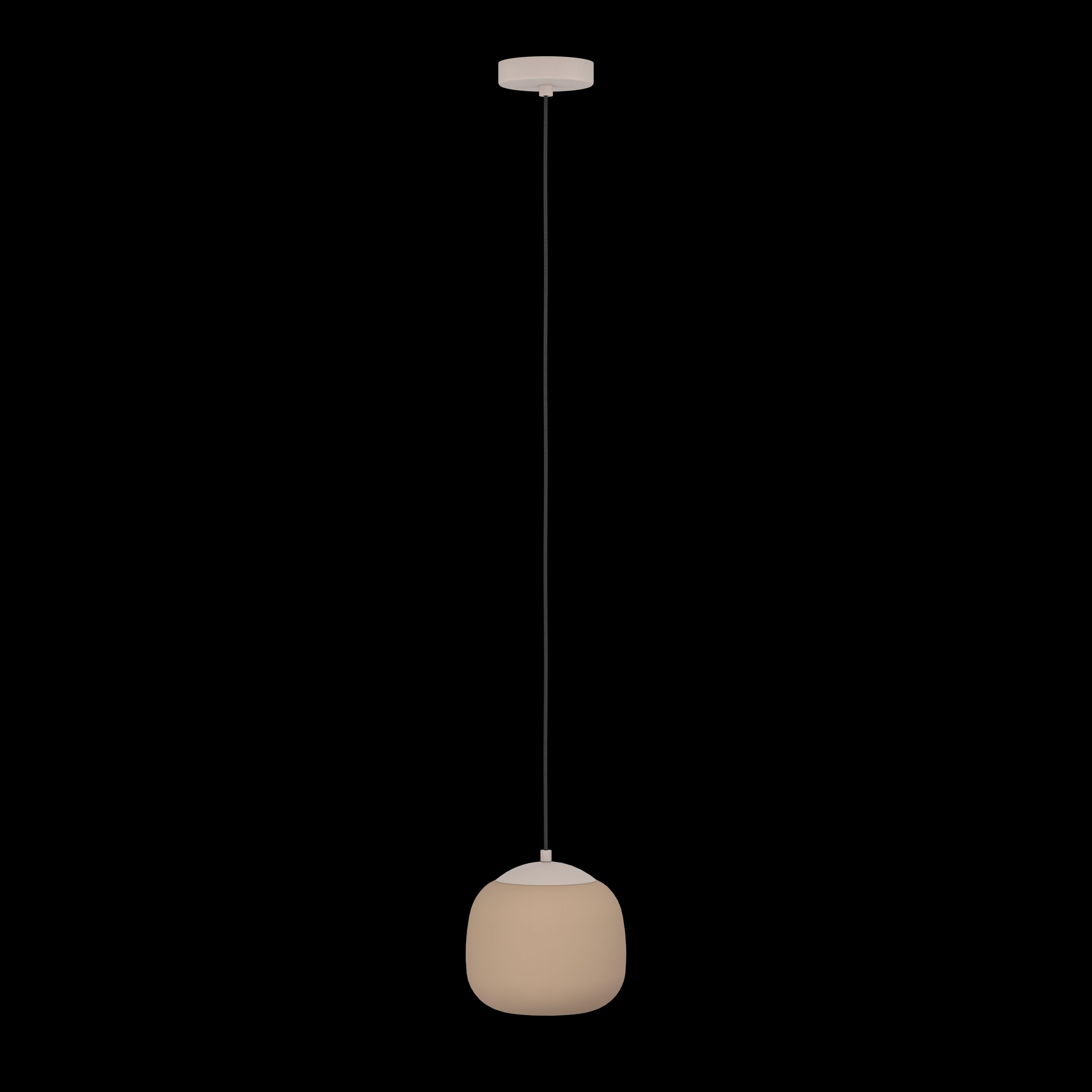 Eglo Cominio Sand Glass Ceiling Pendant Light - Modern Industrial Hanging Fixture for Kitchen Island, Dining Room & Bedroom Lighting