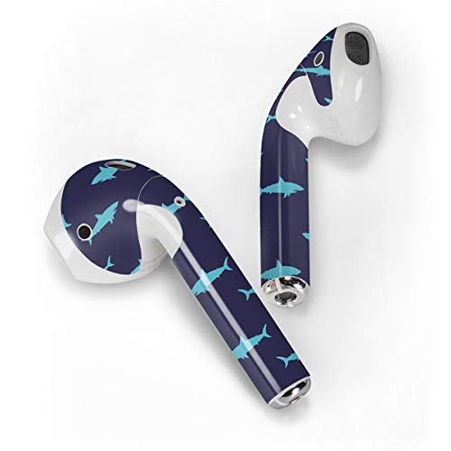 Skinit Decal Audio Skin Compatible with Apple AirPods 2 - Shark Print Design | Protective Cover for AirPods 2nd Gen | Perfect for Gym, Travel & Everyday Use