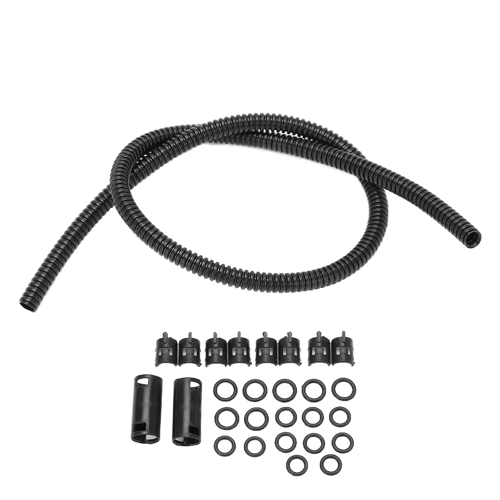 Premium Corrugated Windshield Washer Hose Kit - 50cm Durable Washer Tube with Wide Vehicle Compatibility - Perfect for Car Windshield Cleaning & Fluid Replacement