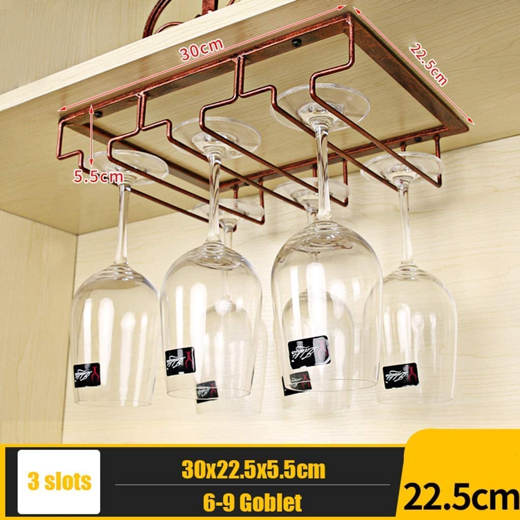 Wall-Mounted Wine Rack & Glass Holder - 3-Tier Storage Shelf for Bars, Restaurants & Home Decor | Under Cabinet Wine Bottle Organizer & Stemware Rack for Kitchen, Dining Room & Wine Cellar Organization