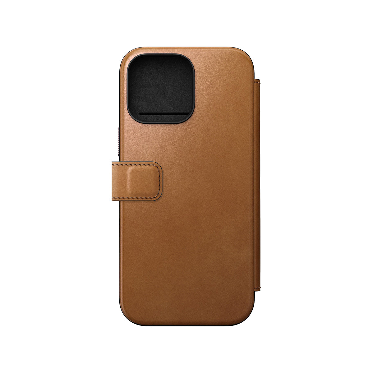 Premium Genuine Leather Folio Case for iPhone 16 Pro Max - English Tan | Slim Protective Wallet Cover with Card Slots | Perfect for Business Professionals & Travel
