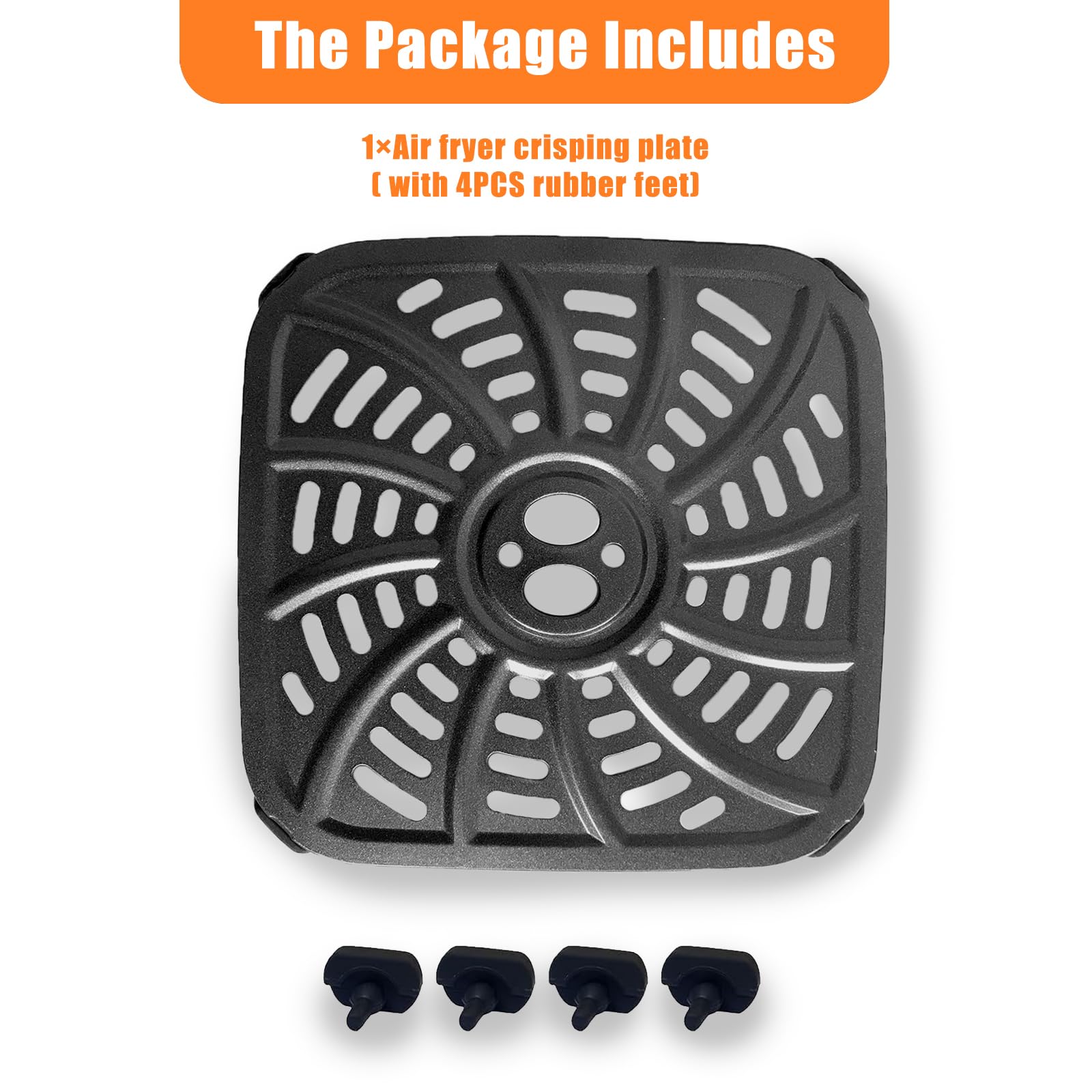 Upgraded Nonstick 4QT Air Fryer Grill Plate for Gourmia GAF414 Digital Air Fryers - Crisper Tray Rack Insert & Grid Shelf Accessory | Perfect for Grilling Steaks, Vegetables & Making Crispy Snacks at Home