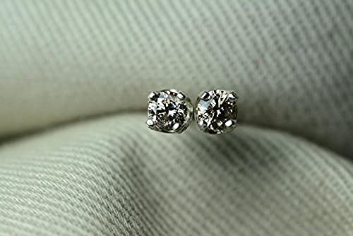 Certified 0.23 Carat Champagne Diamond Stud Earrings - Genuine Natural Diamond Jewelry for Women | Perfect Birthday, Anniversary & Christmas Gift | Elegant for Weddings, Parties & Special Occasions