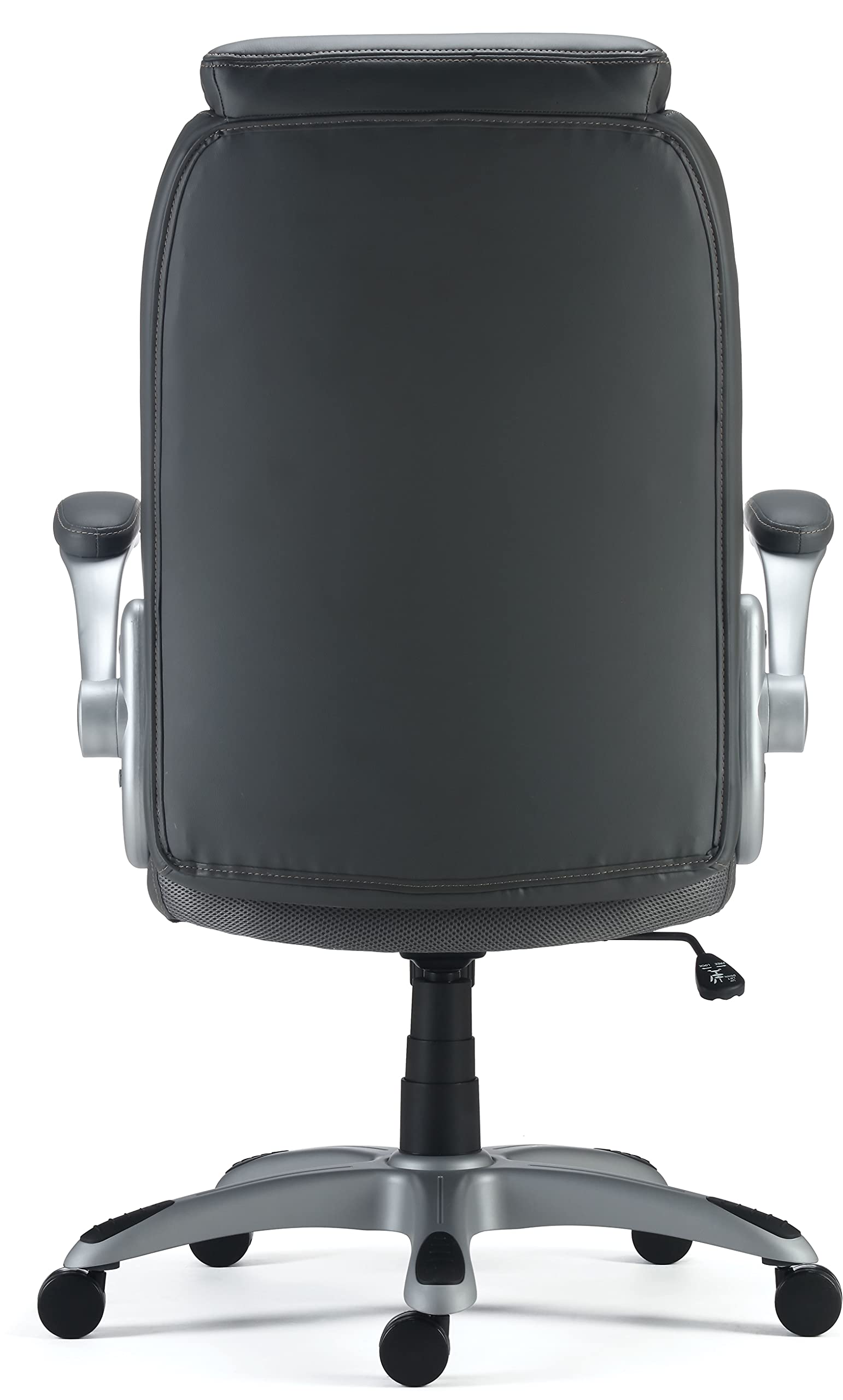 STAPLES Sorina Bonded Leather Office Chair - Grey (53253) - Ergonomic Desk Chair for Home & Office Workspace, Comfortable Computer Chair for Long Hours Sitting