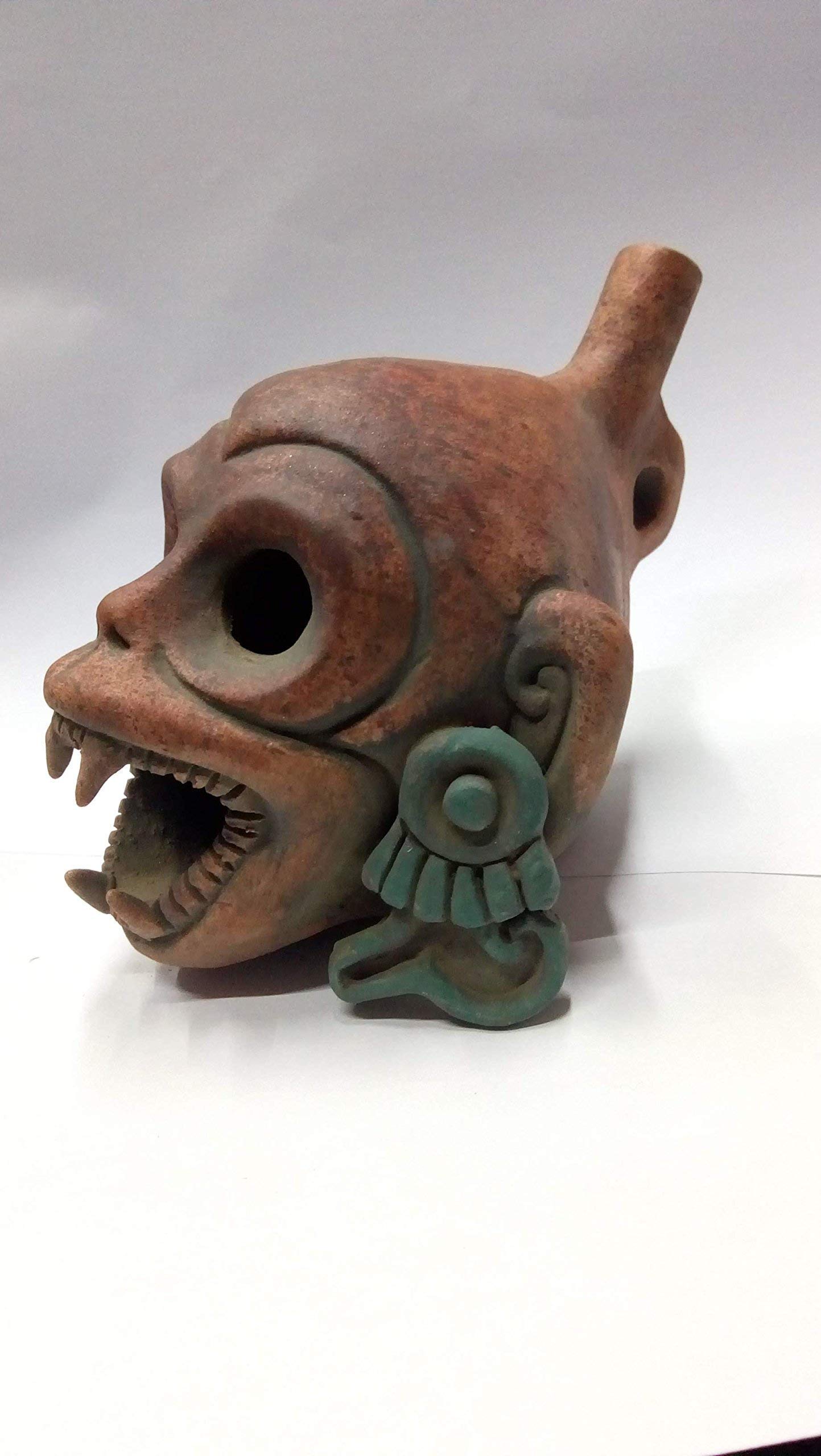 Aztec Death Whistle - Mictlantecuhtli God of the Dead Halloween Decoration | Authentic Mexican Pre-Hispanic Craft for Home Altars, Dia de los Muertos Celebrations & Cultural Displays
