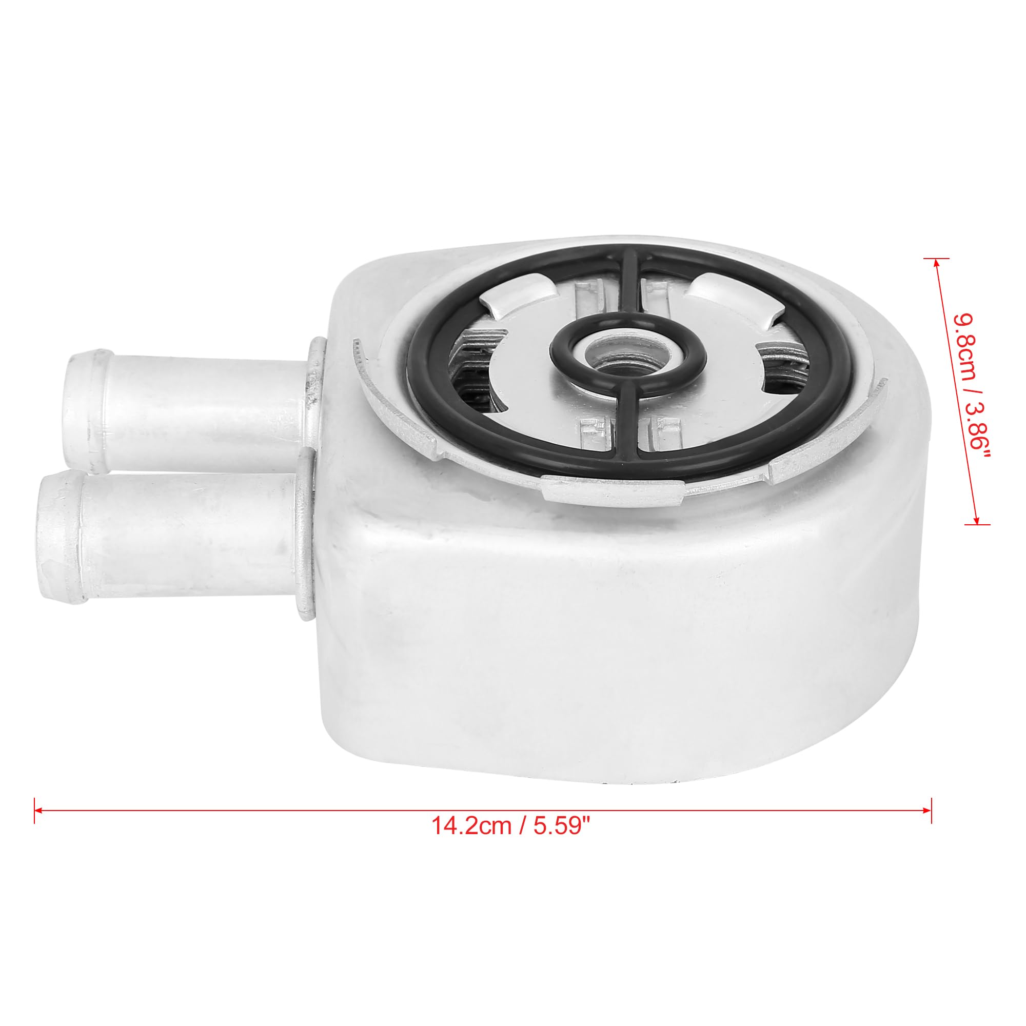 X AUTOHAUX LR025515 Silver Tone Engine Oil Cooler for Land Rover Range Rover - Improve Engine Performance & Cooling Efficiency for Off-Road & Towing