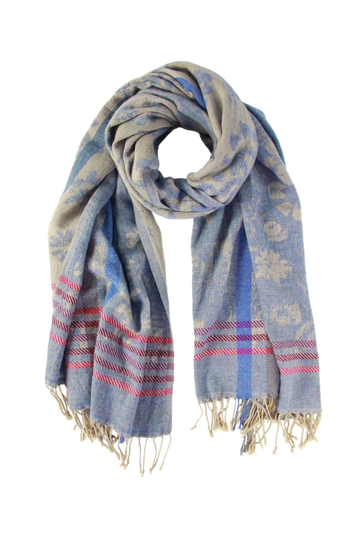 Stylish Reversible Denim Scarf with Multi-Pattern Design - Perfect for Fall Fashion & Outdoor Activities