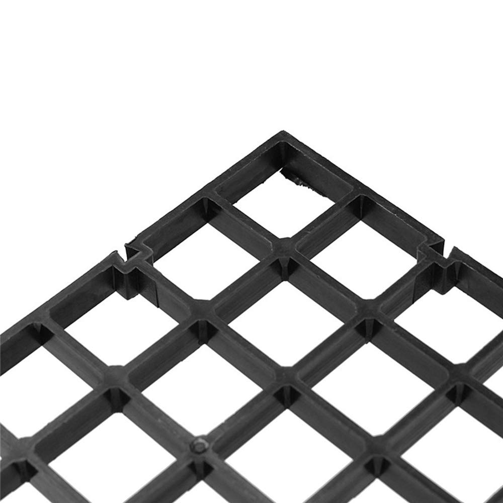 4 Pcs Black Aquarium Divider Tray - Plastic Grid for Fish Tank Filter & Light Diffuser - Perfect for Tank Separation & Organization