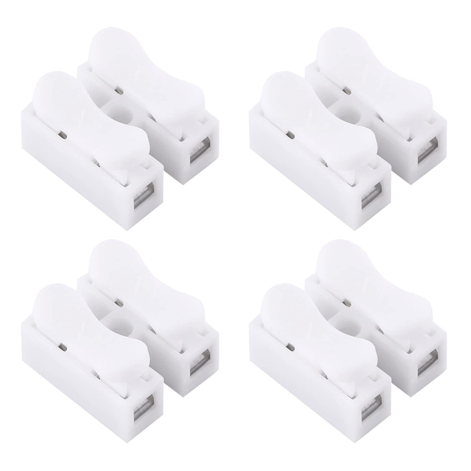2 Pin Spring Wire Connectors 100Pcs - Quick Connect Terminal Cable Clamp for LED Strip Lights, Electrical Wiring & DIY Projects - Secure & Easy-to-Use Electrical Connectors for Home, Office & Automotive Applications