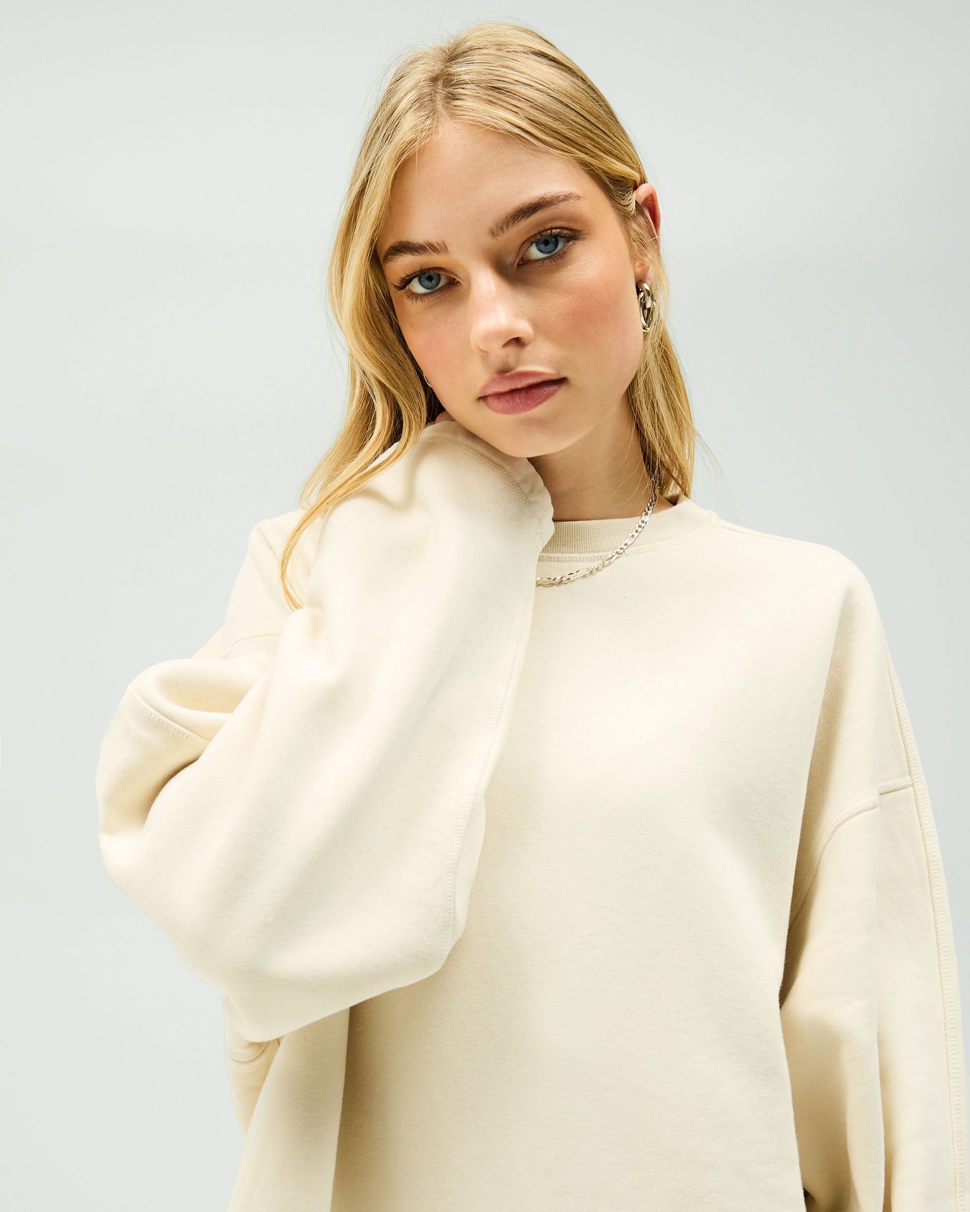 Owners Club Relaxed Sweater - Soft Oat Milk Color Cozy Pullover | Perfect for Casual Wear, Coffee Dates & Fall Layering
