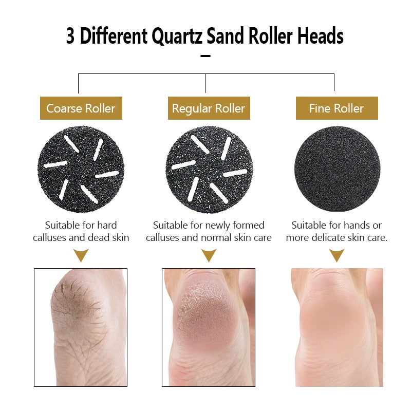Rechargeable Electric Foot Callus Remover for Smooth Feet - Cordless Pedicure Tool for Dead Skin Removal at Home - Perfect for Dry Cracked Heels & Calluses Care