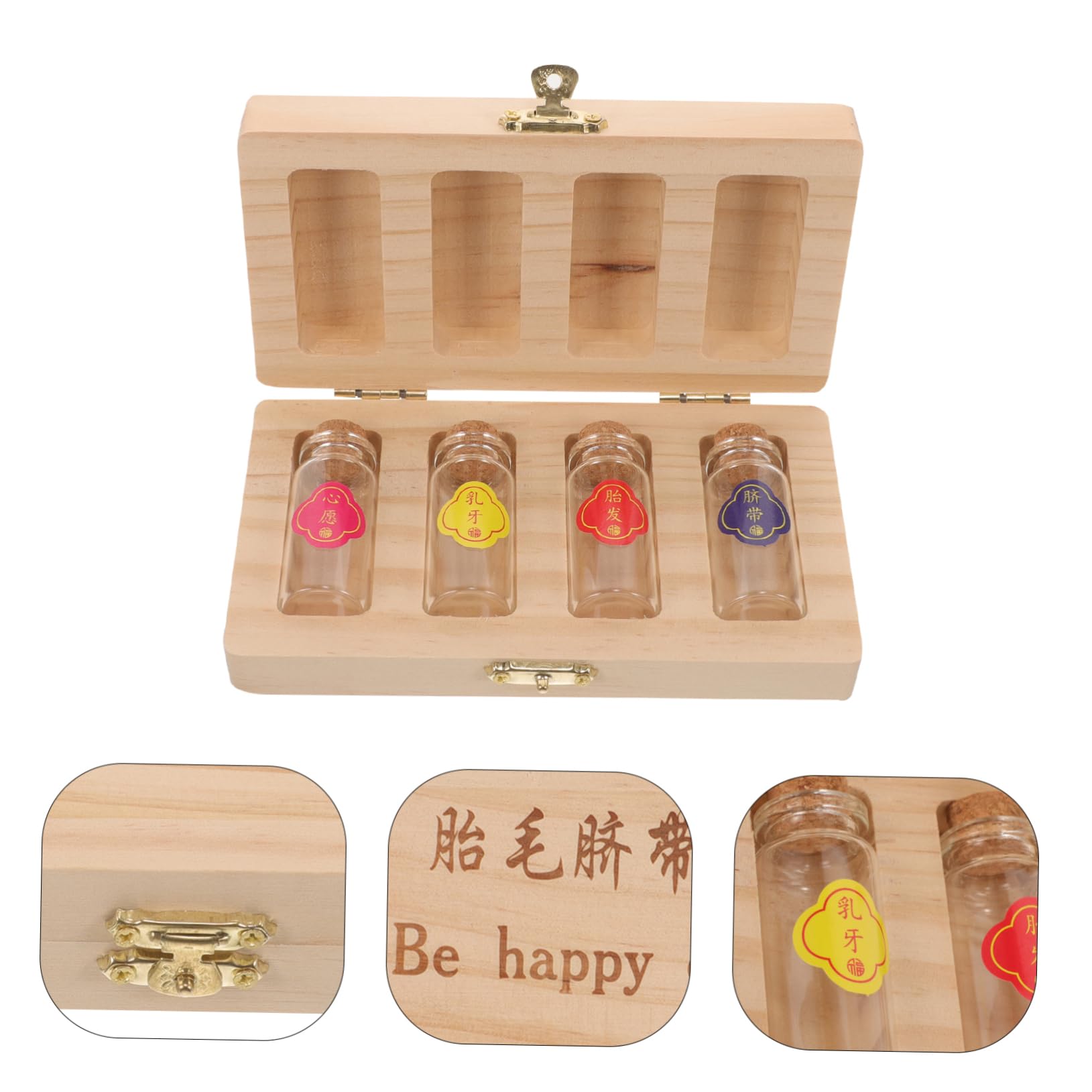 Hoement Wooden Tooth Storage Box - First Tooth Holder & Lost Teeth Keeper for Baby Teeth Collection - Perfect for Baby's First Tooth Keepsake and Memory Preservation