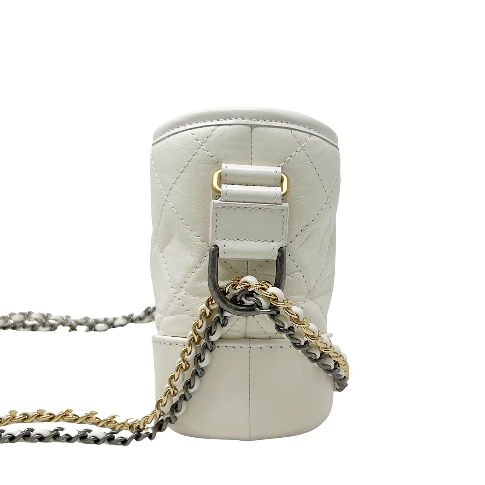 Chanel White Aged Calfskin Small Gabrielle Bag - Luxury Designer Handbag for Women, Perfect for Parties & Evening Events