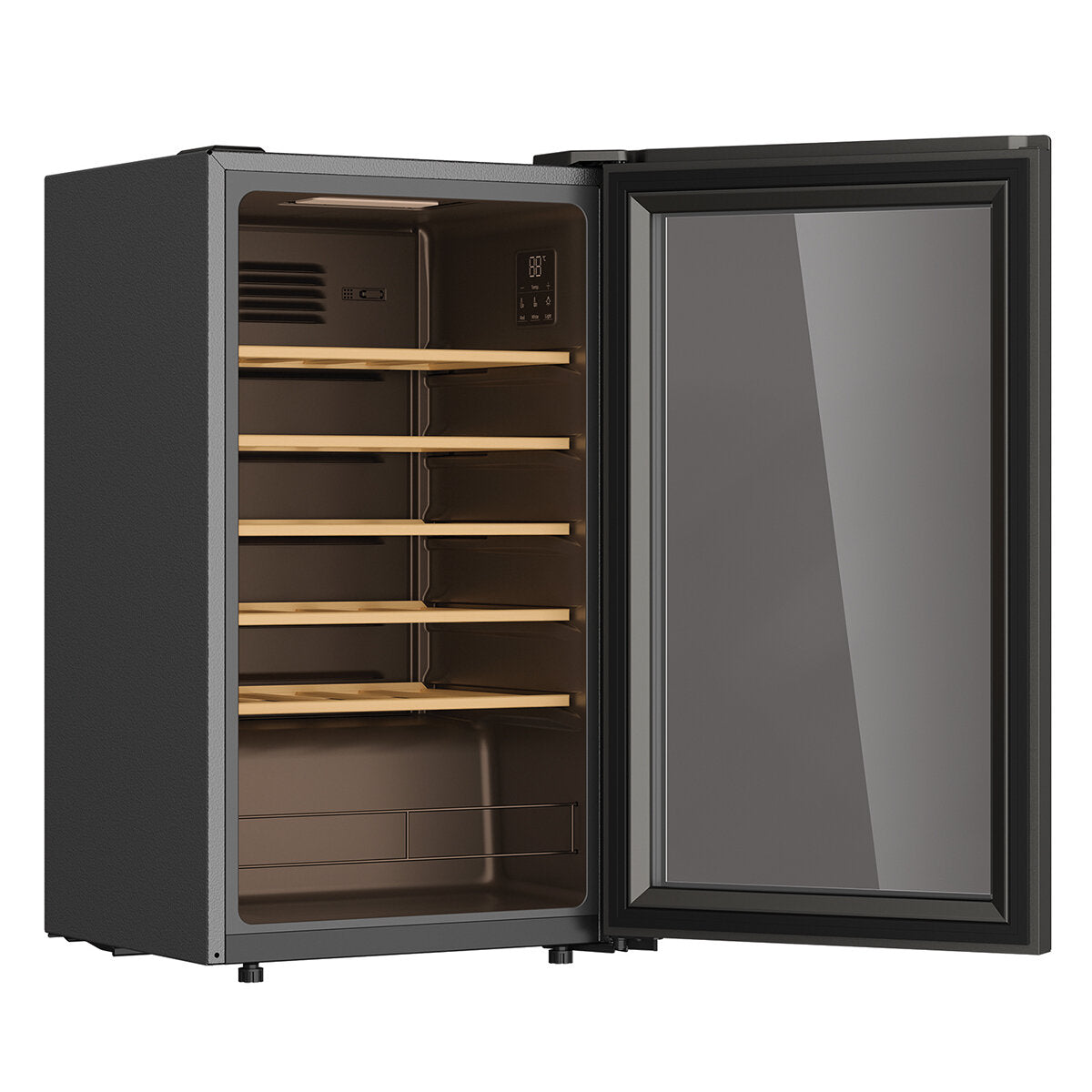 Haier 33 Bottle Dual Zone Wine Cooler Refrigerator - HWC90UC for Home, Office, and Restaurant Use