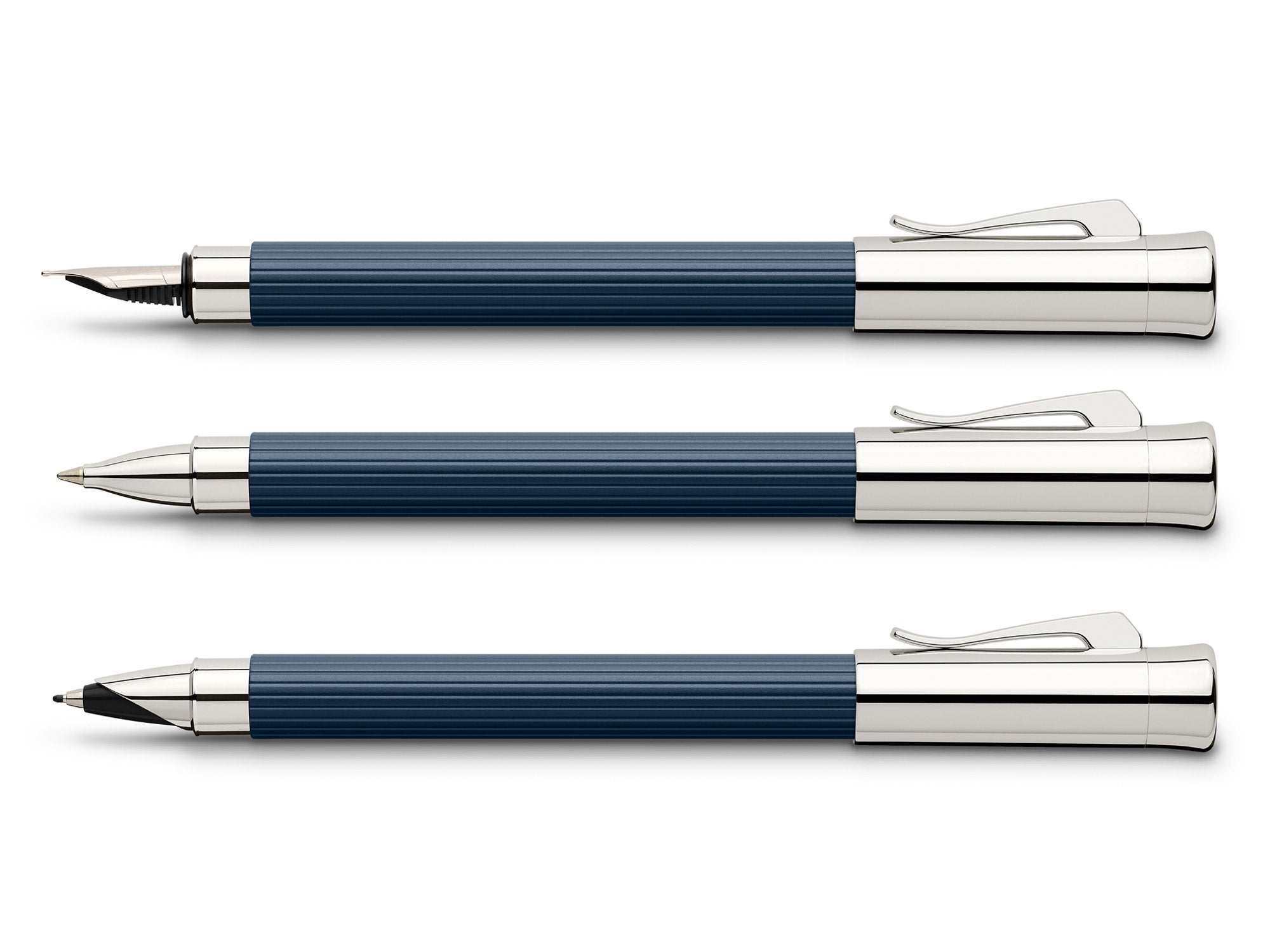 Graf von Faber Castell Tamitio Midnight Blue Fountain Pen - Luxury Writing Instrument for Professionals & Collectors - Perfect for Signatures, Calligraphy & Gifts