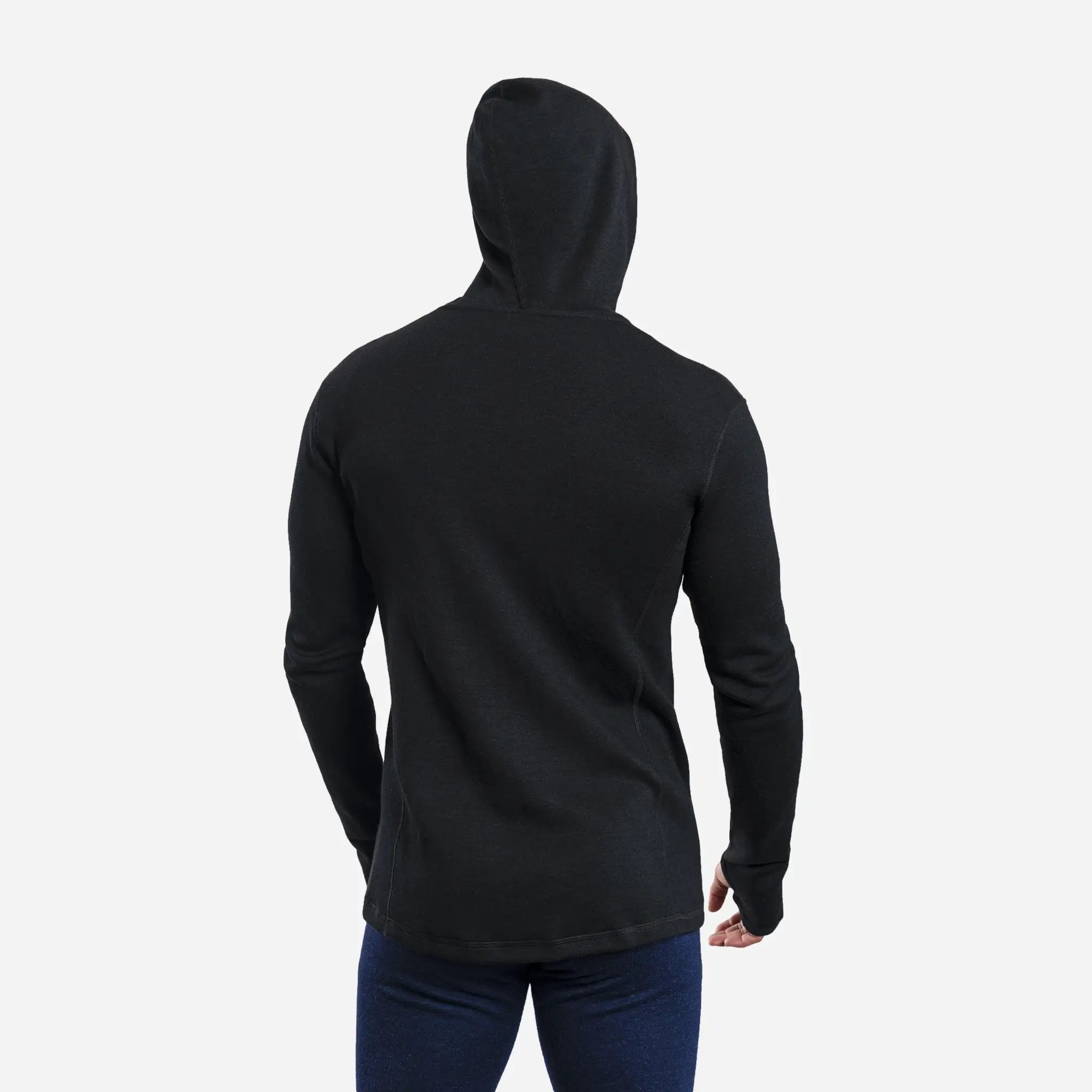 Men's Alpaca Wool Hoodie Jacket - 420 Midweight Full Zip Fleece Pullover for Outdoor Hiking & Winter Travel