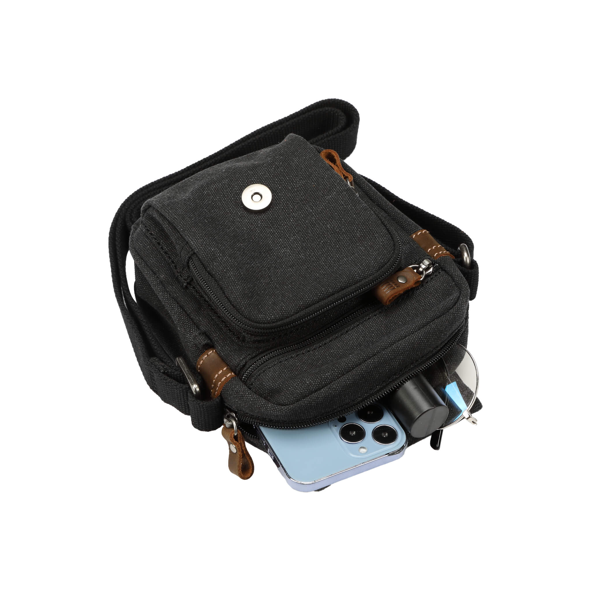 TRP0213 Troop London Classic Canvas Crossbody Bag for Men & Women - Stylish & Durable Everyday Shoulder Bag for Work, Travel & Casual Outings