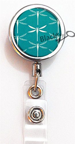 BlackKey Dragonfly Retractable ID Card Badge Holder Reel with Adjustable Lanyard & Belt Clip - Premium Security Badge Reel for Work, School & Events (Model 2304) - Ideal for Office, Hospital, Construction & Trade Shows