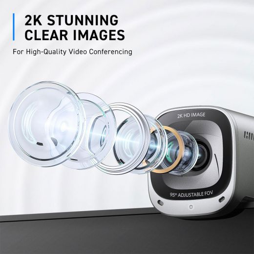 Anker PowerConf C202 1080p HD Webcam with Noise Reduction Mic - Perfect for Video Conferencing, Online Classes & Streaming