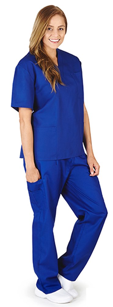 Premium Unisex Medical Nurse Scrubs Set - NATURAL WORKWEAR Uniform for Healthcare Professionals - Sizes XXS to 3XL - Comfortable & Durable for Hospitals, Clinics & Long Shifts