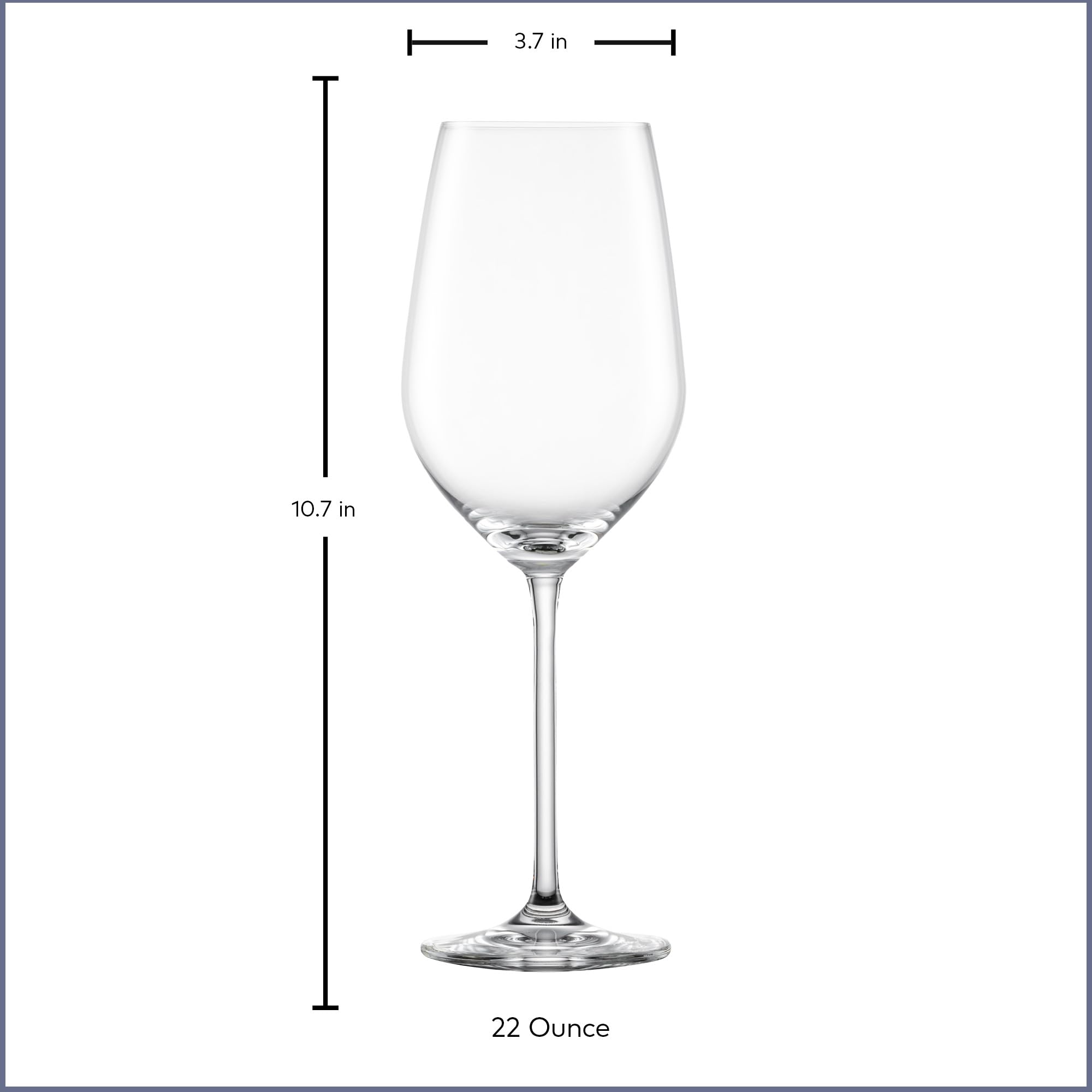 Premium SCHOTT ZWIESEL Fortissimo Bordeaux Red Wine Glasses Set of 6 - 22oz German Tritan Crystal Wine Glasses for Cabernet, Merlot & Pinot Noir - Dishwasher Safe Stemware for Fine Dining & Home Entertaining