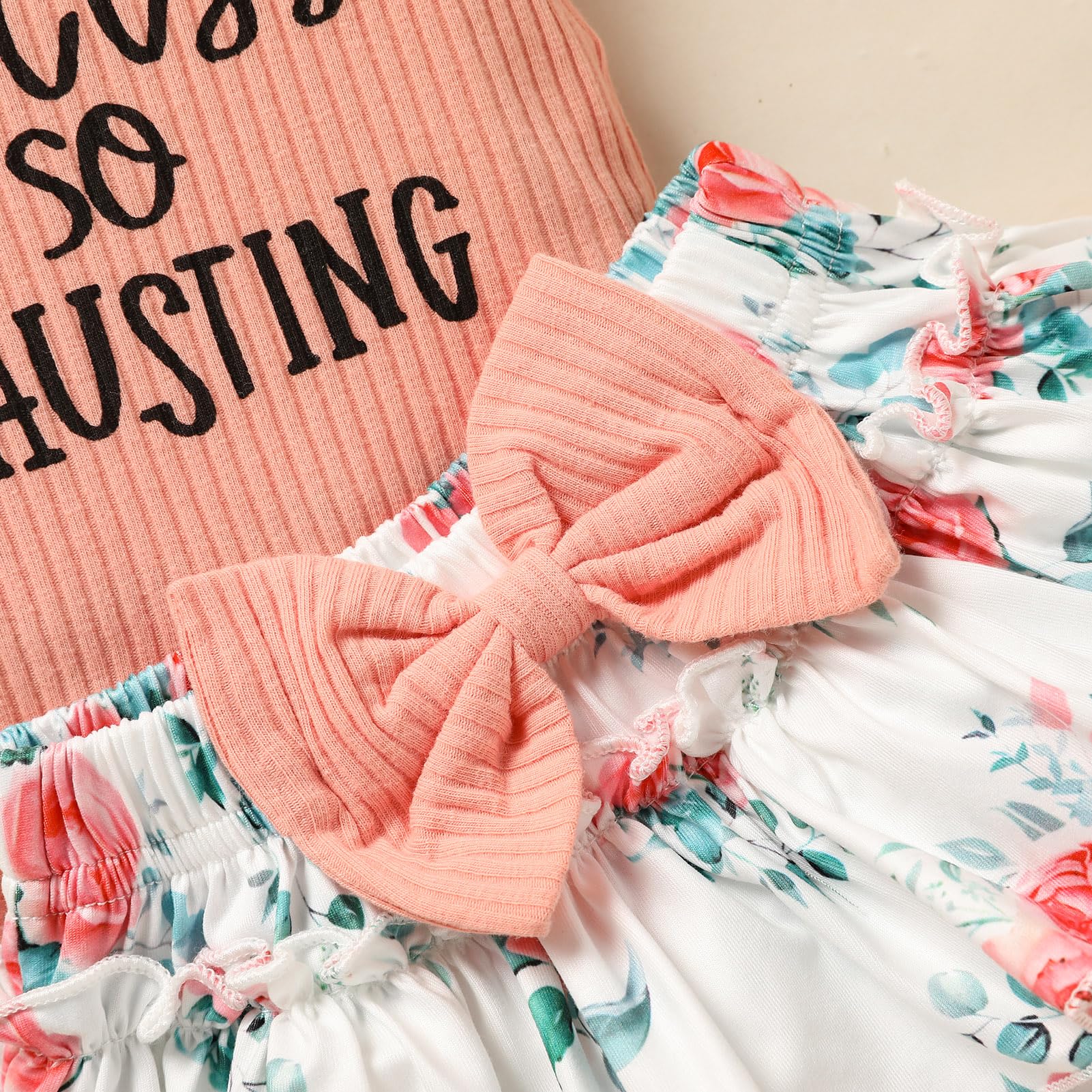 Adorable Newborn Baby Girl Clothes Set - Floral Ruffled Romper & Shorts Outfit for Summer | Perfect for Photoshoots, Parties & Daily Wear
