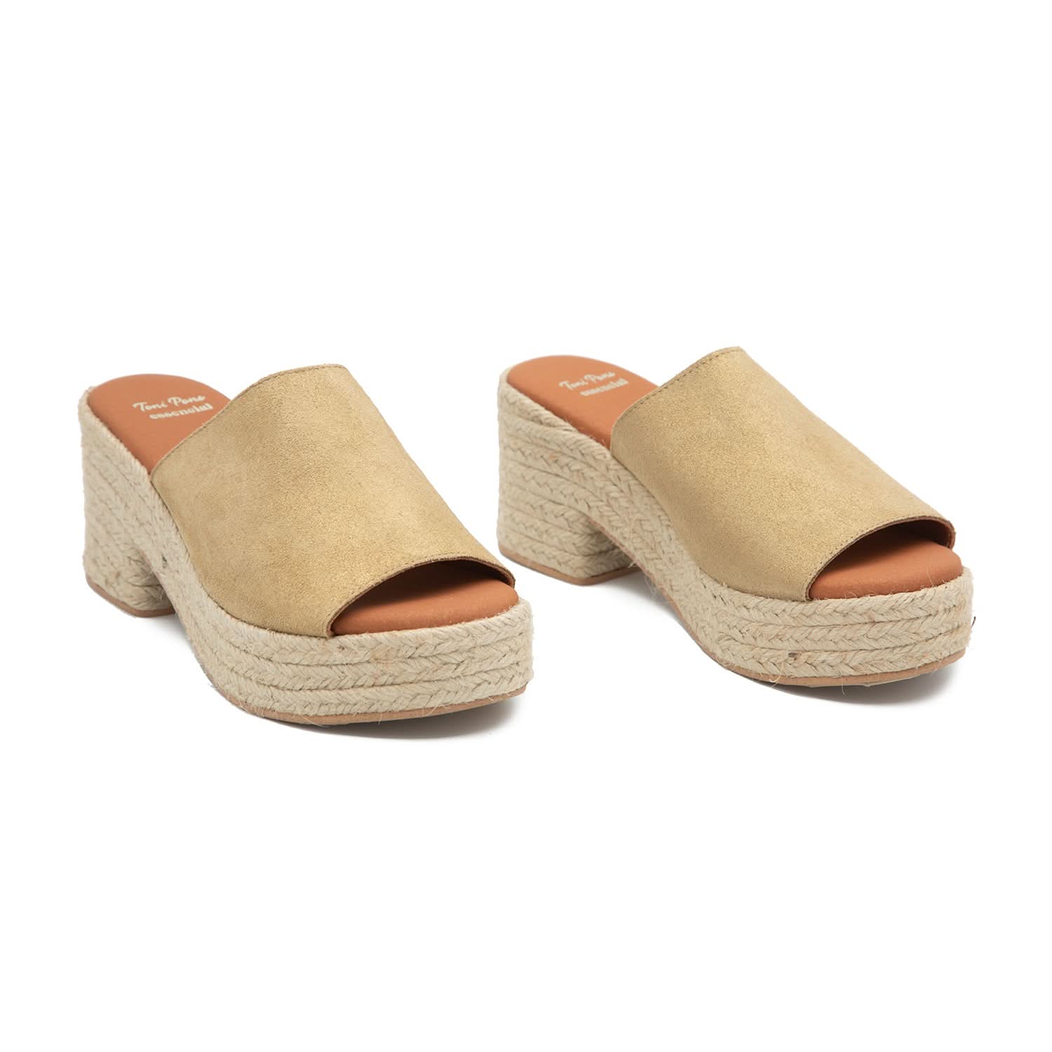 Women's Open Toe Leather Espadrille Sandals with Wide Heel - Comfortable Summer Wedges for Beach, Vacation & Casual Outings