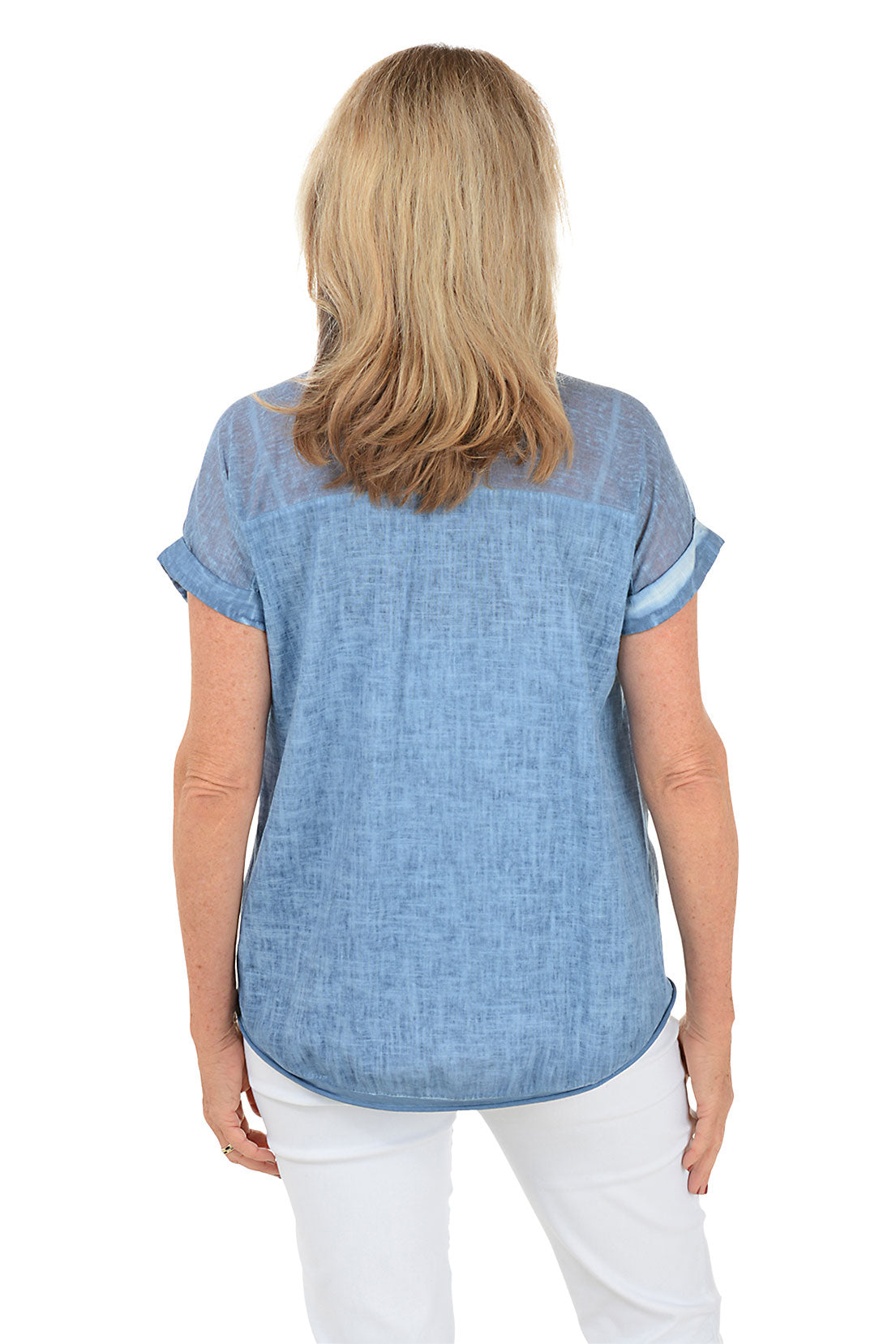 Women's V-Neck Linen T-Shirt - Breathable Summer Casual Top for Travel & Beach | Soft Comfortable Loose Fit Tee for Everyday Wear