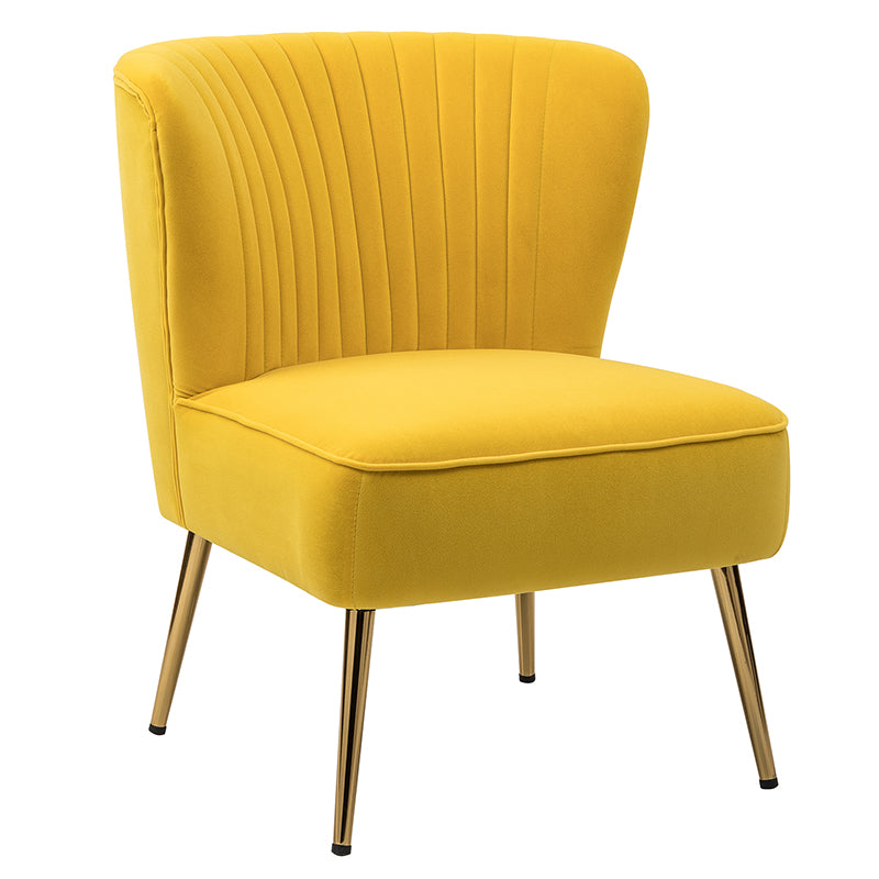 Lola Velvet Side Chair - Modern Upholstered Accent Chair for Living Room, Bedroom & Office - Soft Velvet Fabric with Sturdy Wooden Legs - Perfect for Dining, Lounge & Home Decor