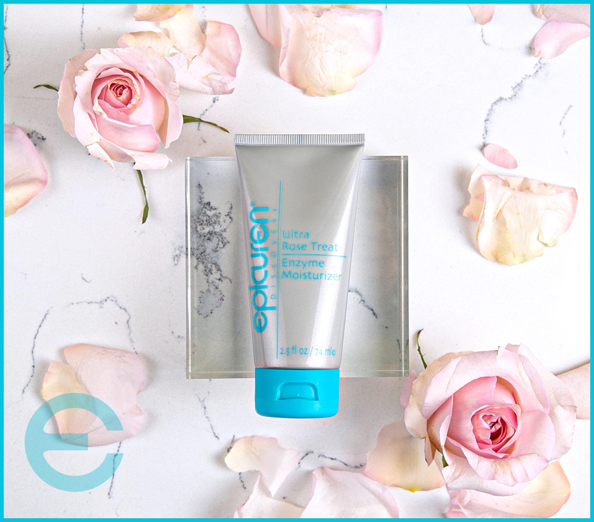 Epicuren Discovery Ultra Rose Treat Enzyme Moisturizer - 2.5 Fl Oz Hydrating Face Cream for Dry Skin | Anti-Aging & Brightening Skincare | Perfect for Daily Use & Night Routine