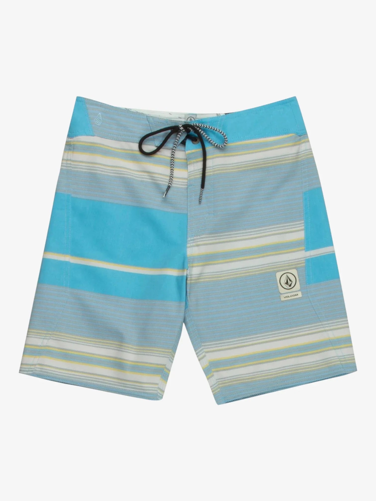 Volcom Alton Stripe Celeste Women's Bikini Top - Breathable Mesh Fabric for Surfing, Swimming & Beach Vacations