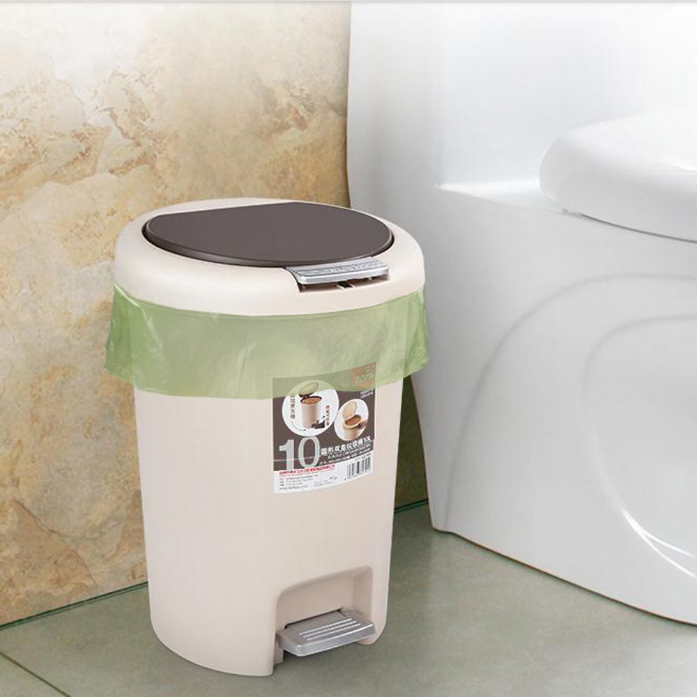 2.6 Gallon Colored Trash Bags - 120 Count (6 Rolls) | Small Wastebasket Liners for Bathroom, Office & Bedroom Garbage Cans