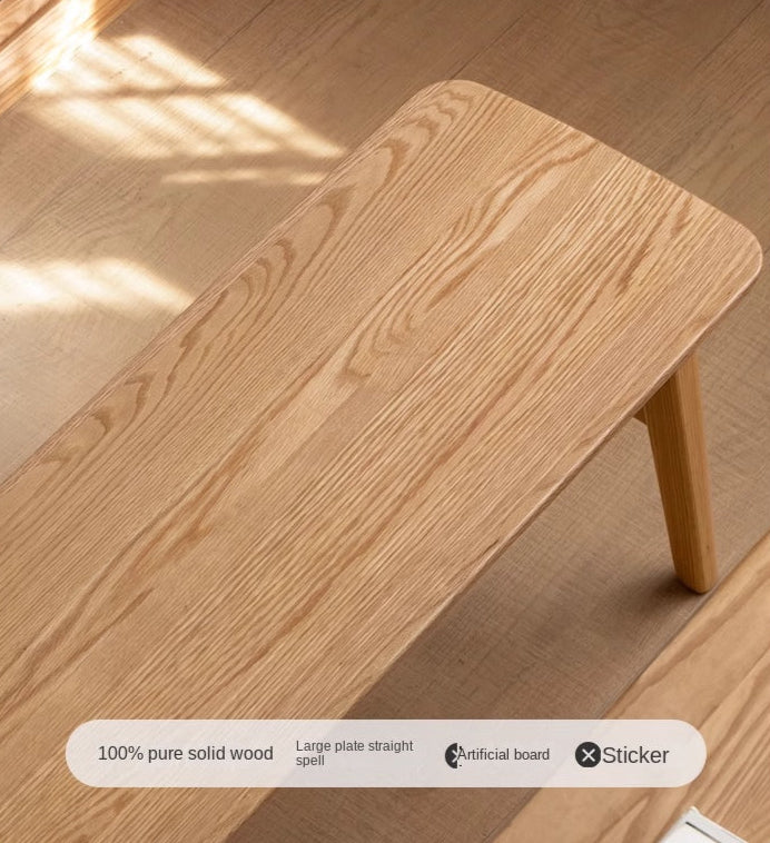 Solid Oak Wood Modern Long Bench - Stylish & Durable Entryway, Dining, or Living Room Seating Furniture