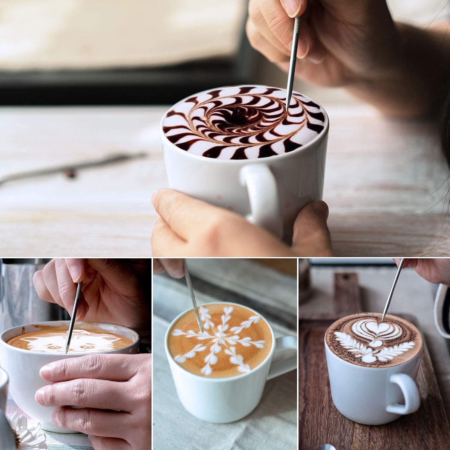 20 oz Stainless Steel Milk Frothing Pitcher for Espresso & Latte Art - Barista Coffee Frother Cup with Measuring Scale & Decorating Pen - Perfect for Cappuccino, Latte Making & Home Coffee Brewing
