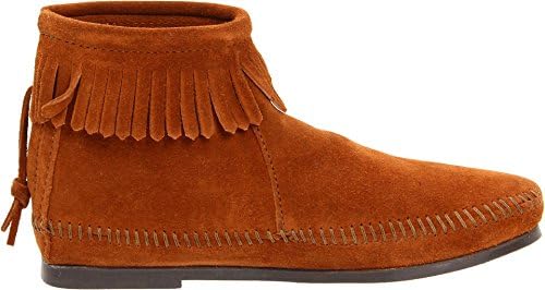 Minnetonka Women's Back Zipper Ankle Boots - Hardsole Leather Booties for Comfort & Style | Perfect for Fall, Winter & Casual Outfits