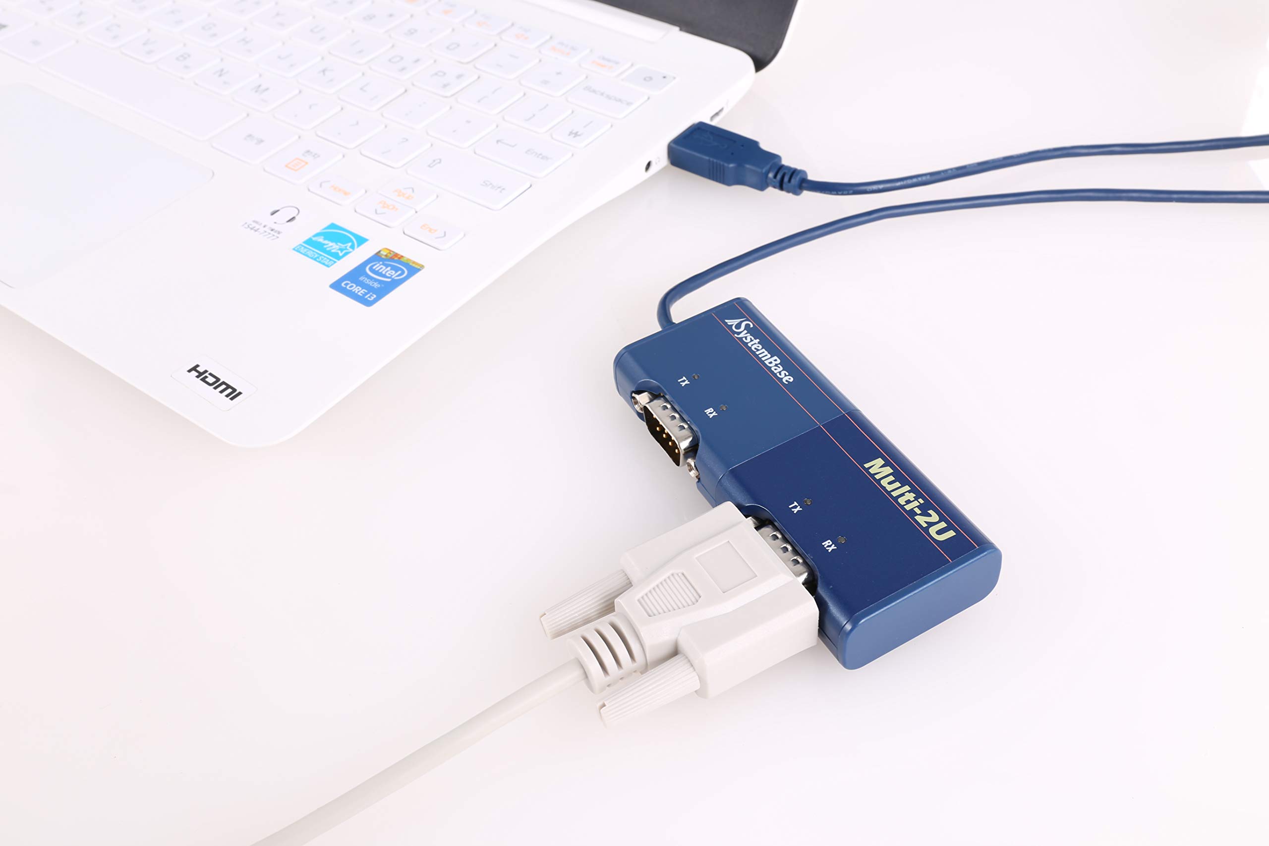 USB to RS232 Adapter - 2 Ports DB9 Male Cable (0.6m) for Industrial Equipment
