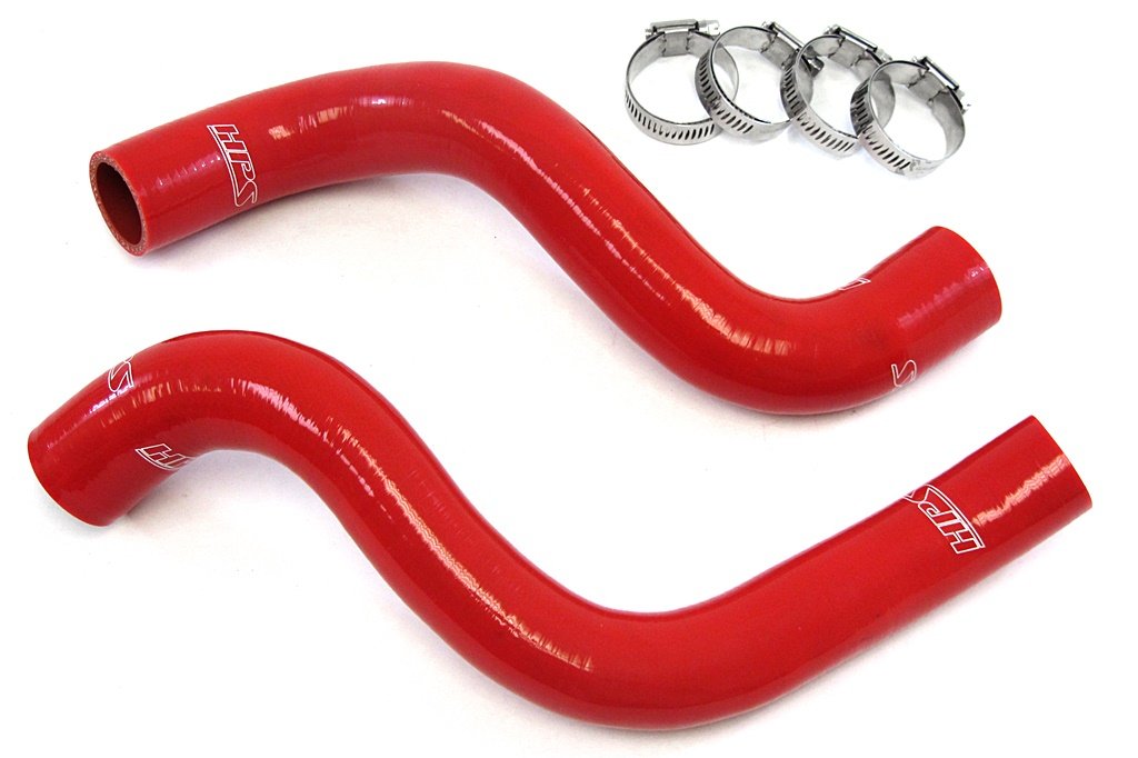 HPS 57-1269-RED-1 Red Silicone Radiator Coolant Hose Kit - High Performance Cooling Solution for Cars, Trucks & SUVs - Perfect for Engine Upgrades & Racing Applications