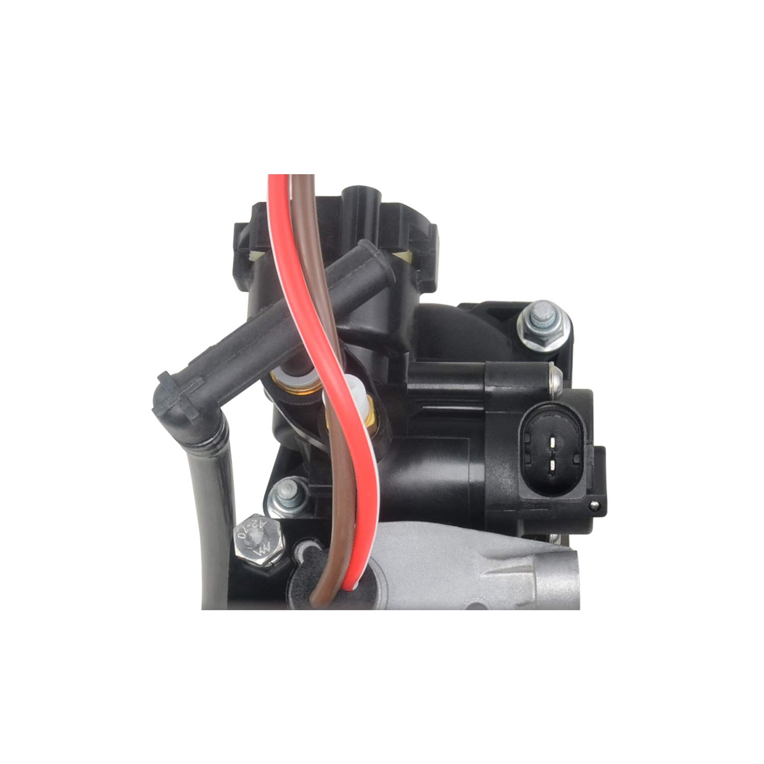 GELUOXI Air Suspension Compressor Pump Replacement for Jaguar XJ XJ8 XJR Vanden Plas Super V8 2004-2010 Models - C2C22825 C2C27702 - Perfect for Smooth Ride & Suspension Repair