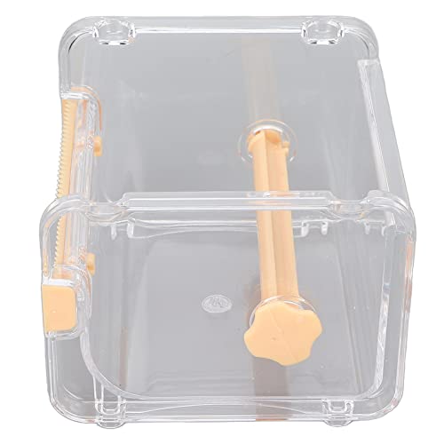 Roll Tape Holder - DIY Small Transparent Tape Cutter for Home & Office Organization (Orange) | Improve Work Efficiency for Crafting, Packing & Gift Wrapping