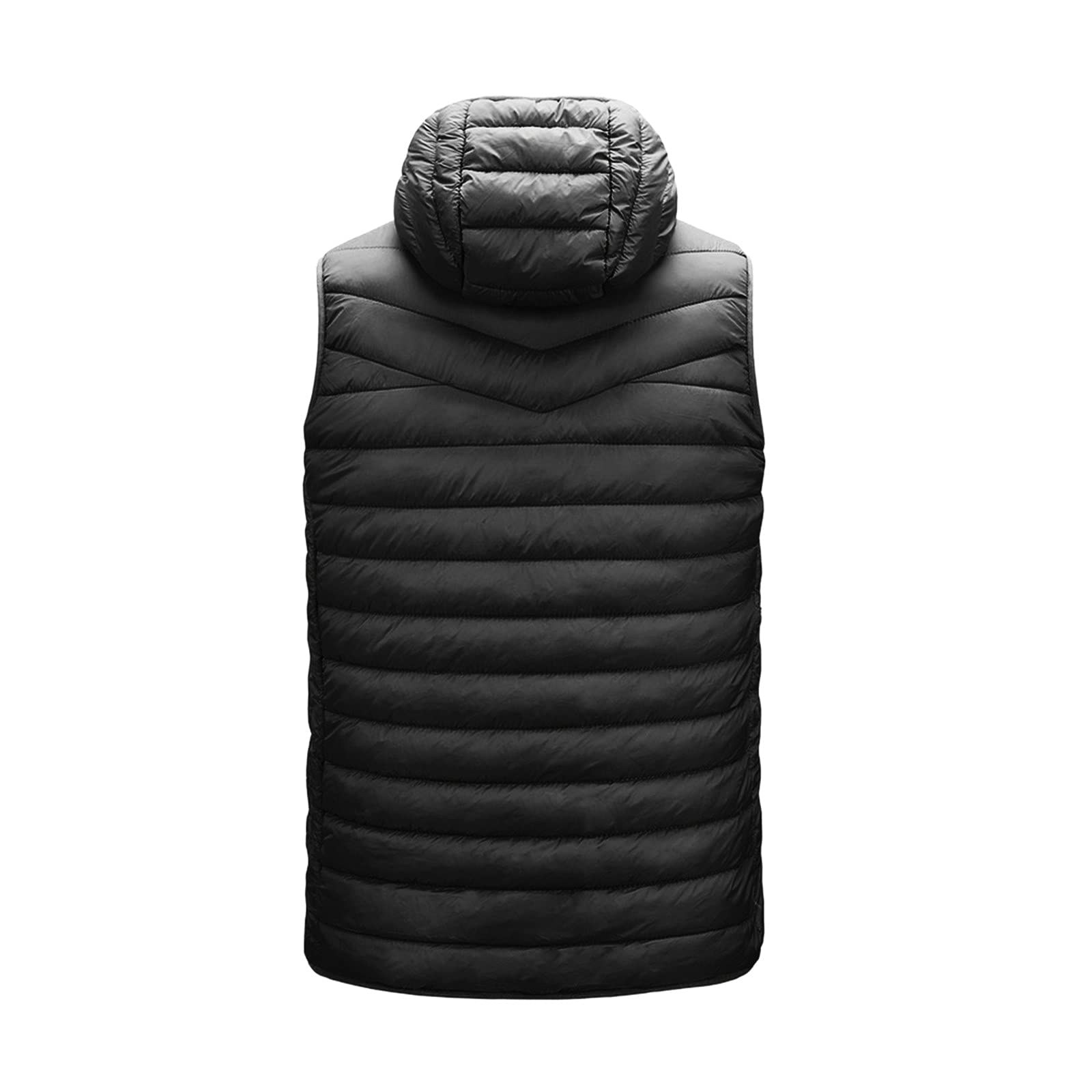Men's Warm Zip-Up Hooded Vest with Pockets - Lightweight Winter Anorak Jacket for Outdoor Activities, Hiking & Casual Wear