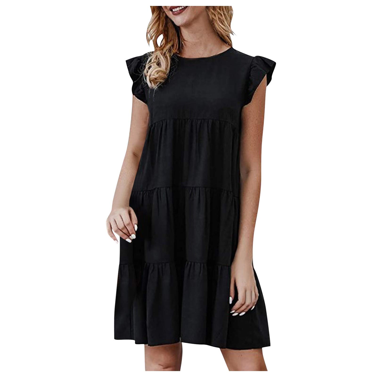 Women's Casual Loose Fit Solid Color Dress - All-Match Fashion for Everyday Wear | Perfect for Office, Dating & Weekend Outings