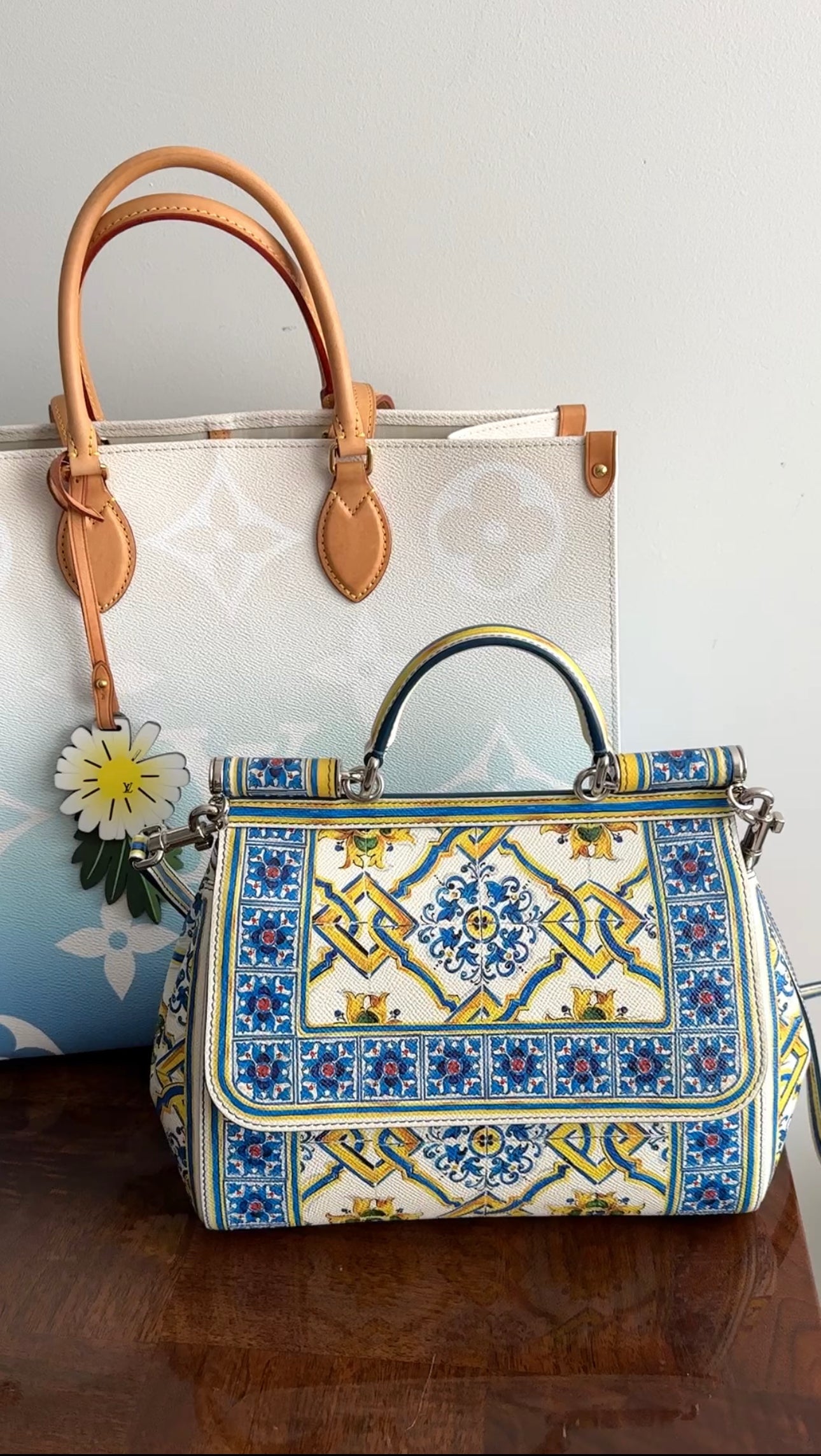 Dolce & Gabbana Medium Miss Sicily Majolica Tile Shoulder Bag - Elegant Italian Designer Handbag for Women, Perfect for Parties, Weddings & Special Occasions