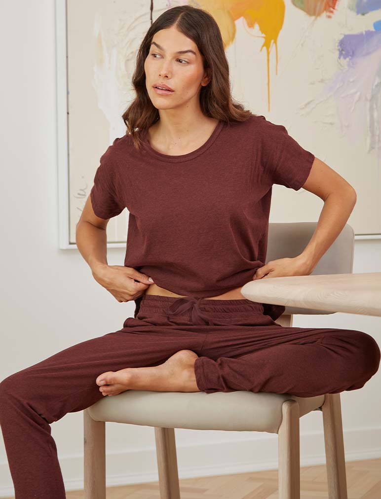 Jada Organic Cotton Knit Tee - Soft Breathable Women's T-Shirt for Casual Wear & Summer Outfits | Eco-Friendly Fashion