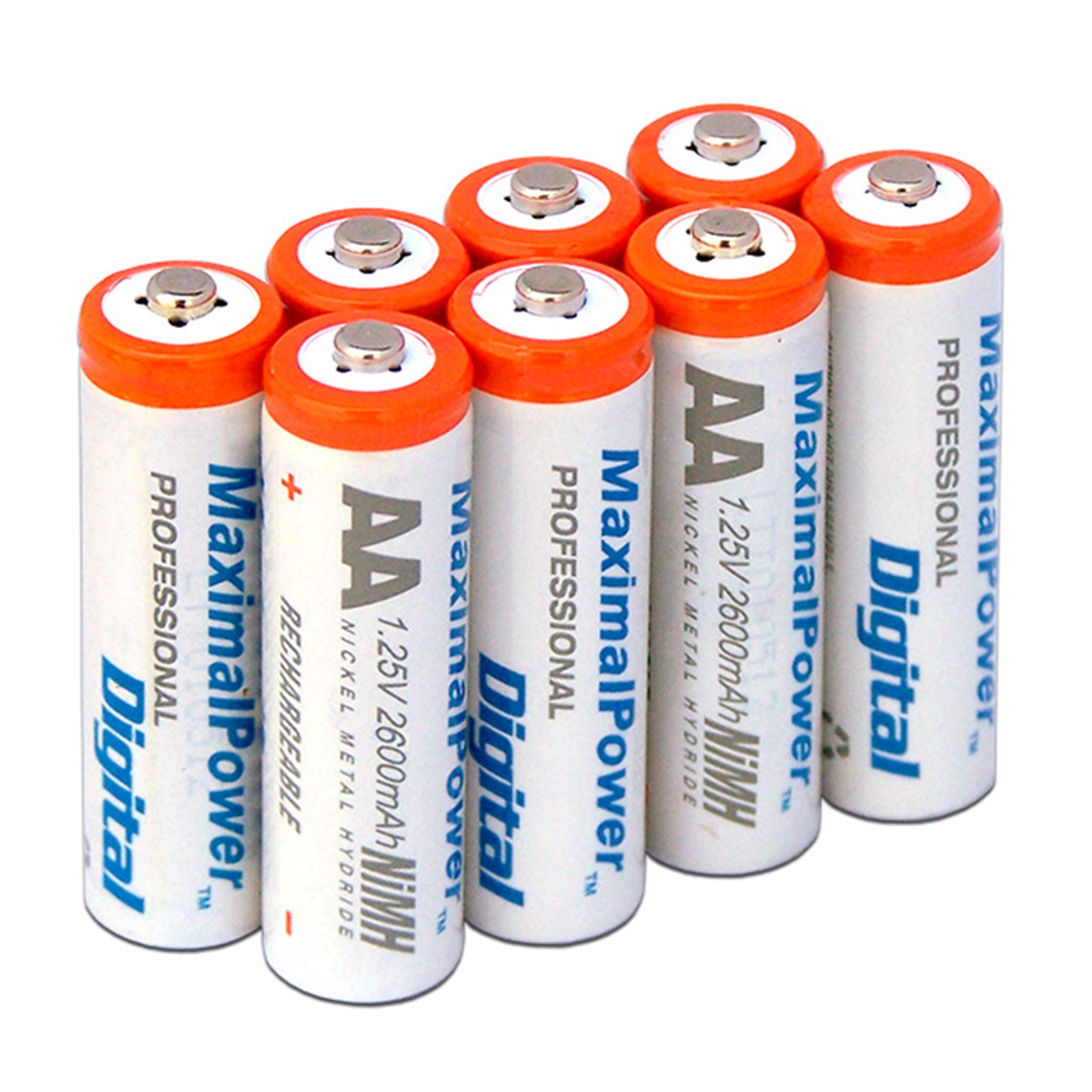 MaximalPower AA 2600mAh NiMH Rechargeable Batteries 4-Pack - High Capacity Long Lasting Power for Digital Cameras, Flashlights, Toys & Electronics (Google SEO Optimized)