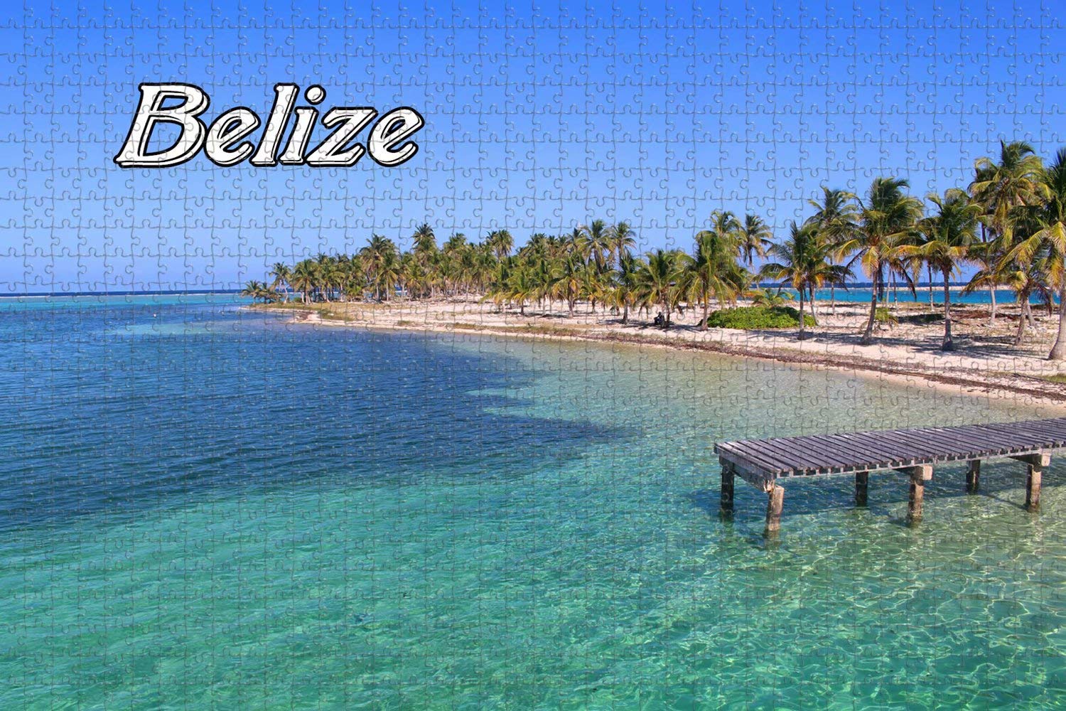 1000 Piece Jigsaw Puzzle for Adults - Belize City Travel Souvenir, Scenic Landscape Art Puzzle for Relaxation & Home Decor