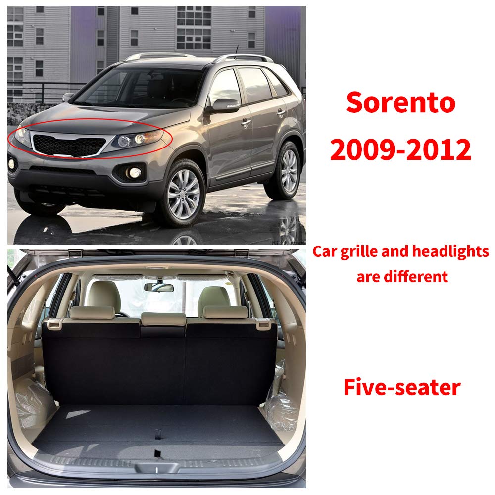 2009-2012 Kia Sorento 5-Seater Custom Fit All-Weather Floor Mats - Full Coverage Non-Slip Leather Liners in Wine Red | Perfect for Winter Snow, Mud & Road Trips