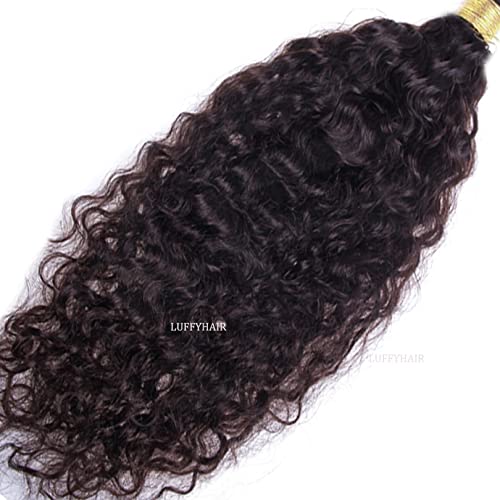 40 Pieces Brazilian Human Hair Tape In Extensions - 22 Inch Loose Curly Skin Weft Adhesive Invisible Tape for Black Women (Natural Color) - Perfect for Daily Styling, Parties & Special Occasions